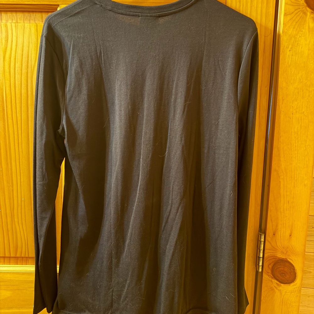Gymshark Black Long Sleeve Crew with White Logo - Picture 2 of 3